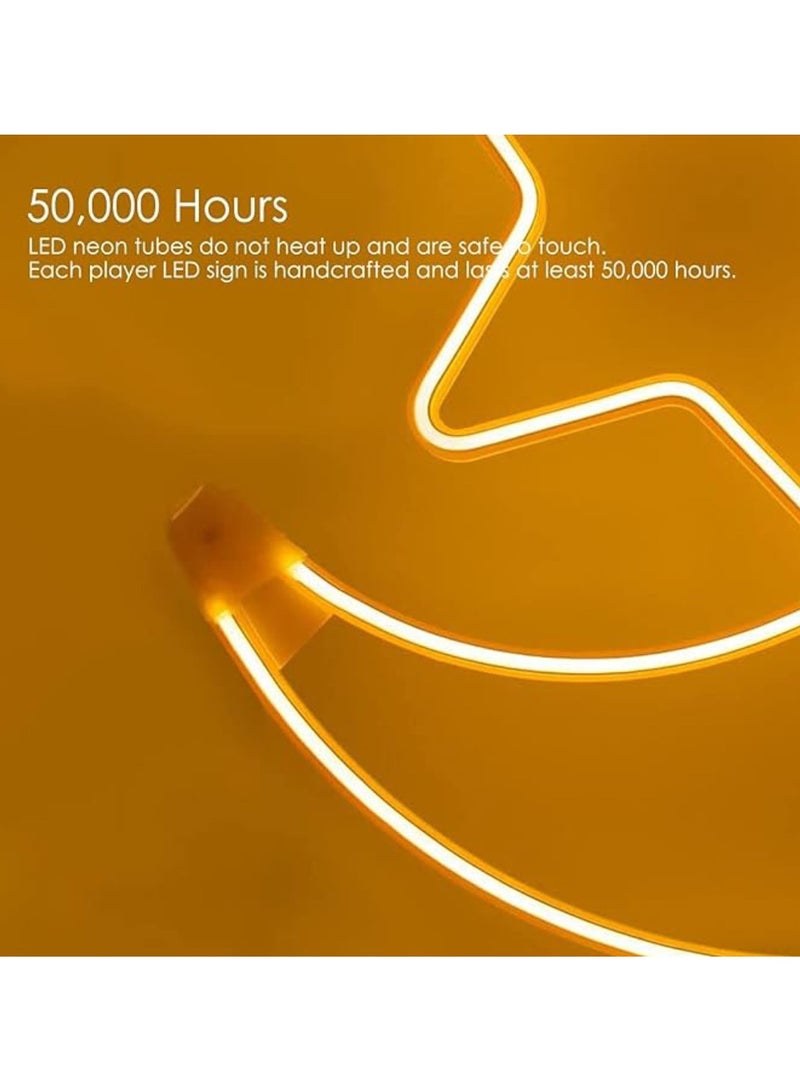 Ramadan LED String Light Yellow Moon And Star For Indoors Home Decor Outdoors Decorations Ramadan Celebration Light 45CM With UK Plug 3-Pin Plug