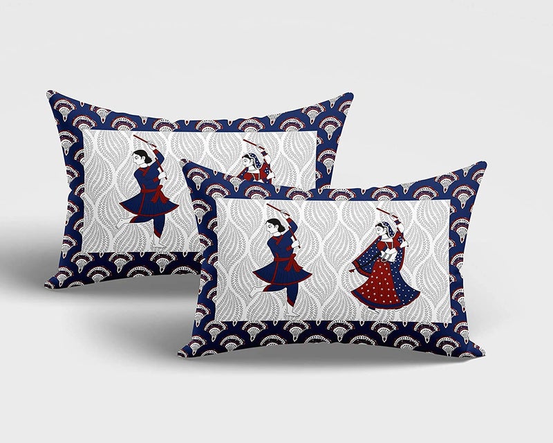 Monik Handicrafts Comfort Rajasthani Jaipuri Traditional Sanganeri Print 144 TC 100 Cotton Double Bedsheet with 2 Pillow Covers - Image 4