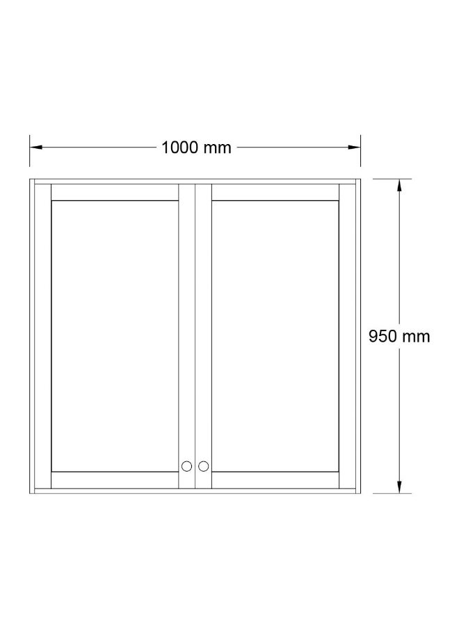 DANUBE HOME Milano Plus Miro LED Mirror Cabinet â€“ Wall Mounted Bathroom Mirror with Storage Shelves, Soft-Close Doors, Anti-Rust, Space-Saving Modern Design for Home L 100 X W 95 X H 16 Cm  - Image 4