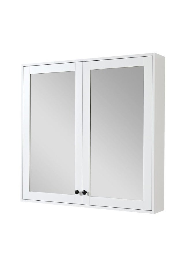 DANUBE HOME Milano Plus Miro LED Mirror Cabinet â€“ Wall Mounted Bathroom Mirror with Storage Shelves, Soft-Close Doors, Anti-Rust, Space-Saving Modern Design for Home L 100 X W 95 X H 16 Cm  - Image 3