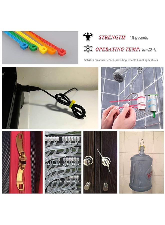 erorex 4 Inch Multi Purpose Cable Ties 600 Piece Assorted Colored - Image 4