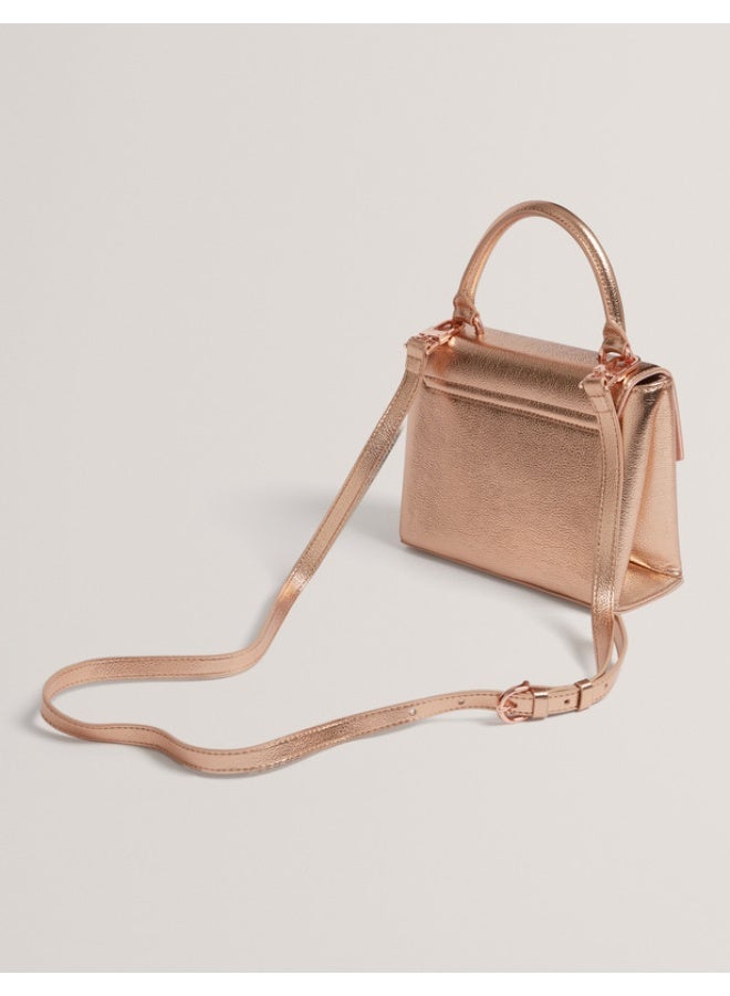 Ted Baker Rose Detail Mini Metallic Top Handle Bag - Image 4