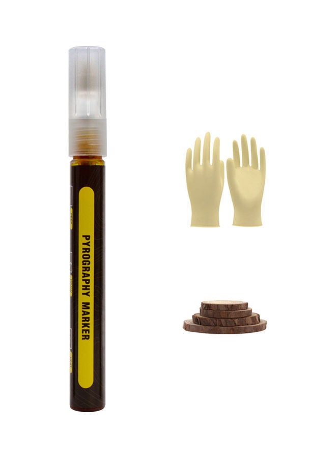 نيبمينينت قلم ماركر بايروغرافي مع قفازات مضادة للماء و4 شرائح خشبية متعدد الألوان - Image 1