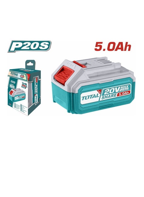 Total 5.0Ah 20V Lithium-Ion Battery Pack for P20S Power Tools – Long-Lasting Rechargeable Battery with LED Power Indicator – Compatible with All P20S Cordless Tools – Ideal for DIY & Professional Use