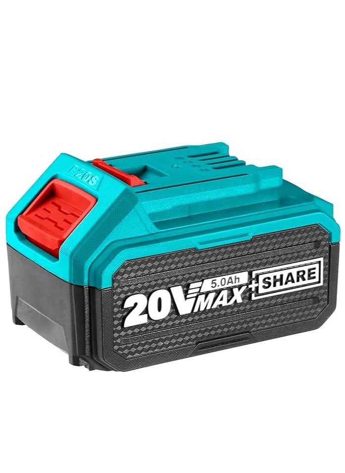 TOTAL Total 5.0Ah 20V Lithium-Ion Battery Pack for P20S Power Tools – Long-Lasting Rechargeable Battery with LED Power Indicator – Compatible with All P20S Cordless Tools – Ideal for DIY & Professional Use  - Image 3