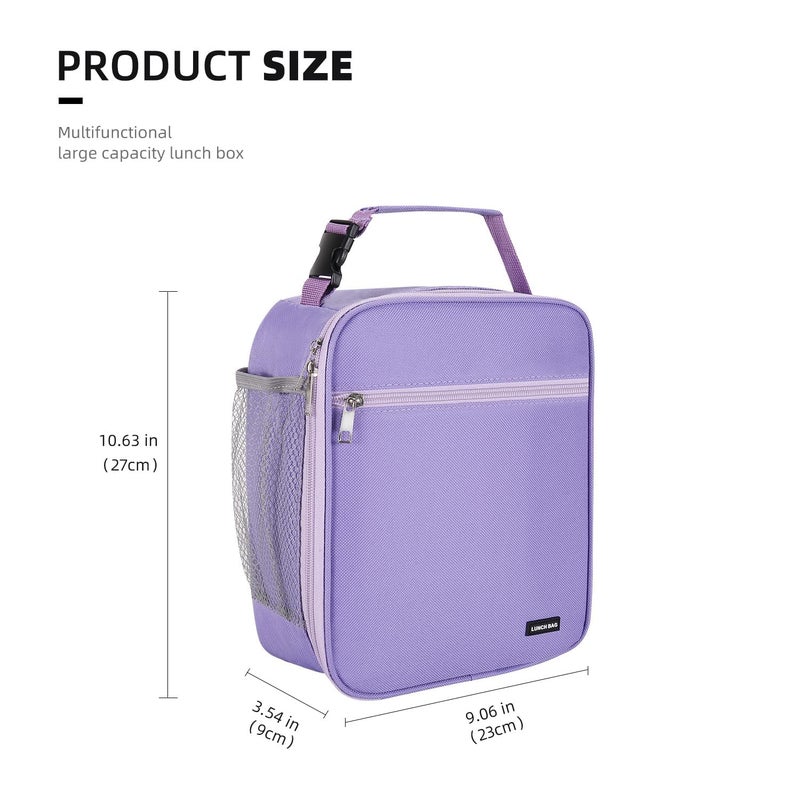 Lovoeo Lunch box Lunch bag for men women Insulated Lunchbox Lunch bags for Work Picnic Travel (Purple) - Image 2