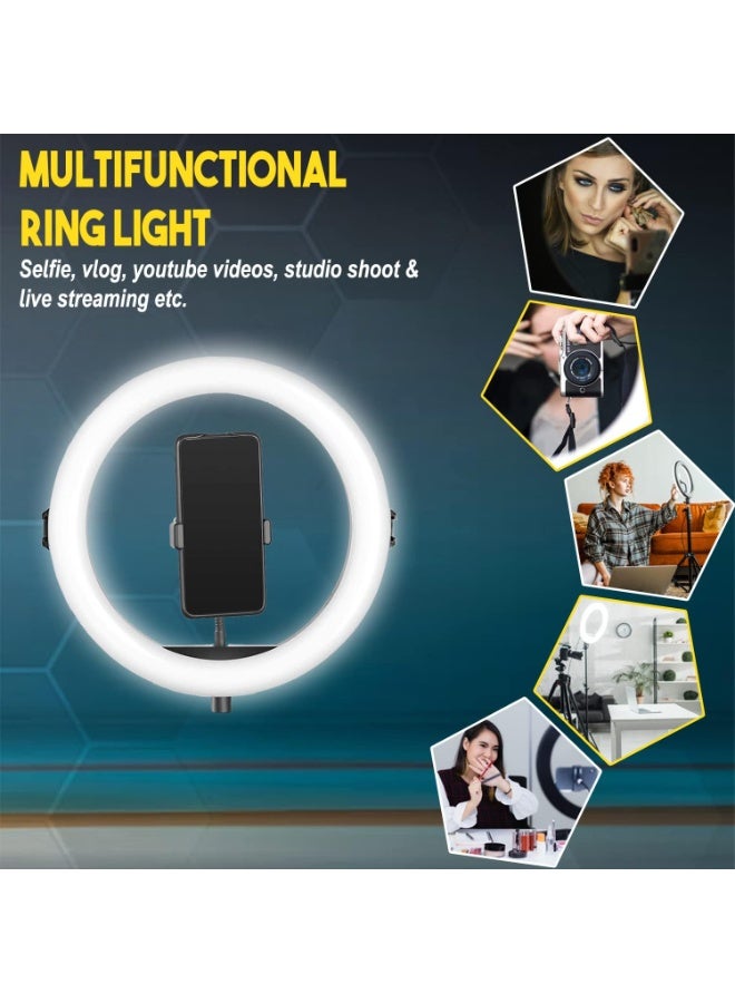 RL-221 10-Inch LED Ring Light with Tripod Stand & Bluetooth Remote – Dimmable 3 Color Modes for Mobile Phones & Cameras – Ideal for Video, Makeup & Streaming  - Image 2