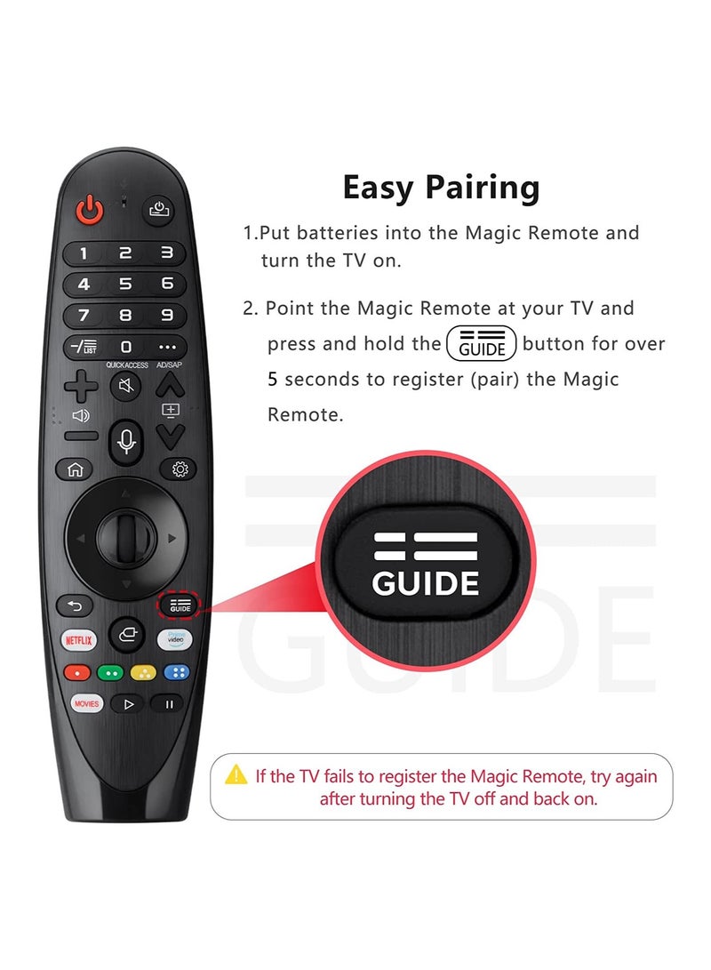 Raxoom Voice Magic Remote AKB75855501 for LG AN-MR20GA AN-MR19BA Smart TV Magic Remote Replacement, with Pointer Function - Image 3