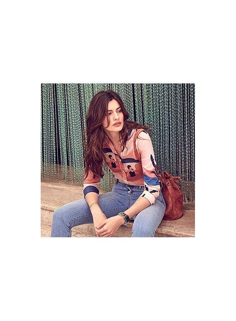 SYOSI Compatible with Apple Watch Band Boho Fancy Apple Watch Band Multilayer Leather Bracelet Vintage Apple Watch Band for Apple Watch Series7/6/5/4/3/SE - Image 4