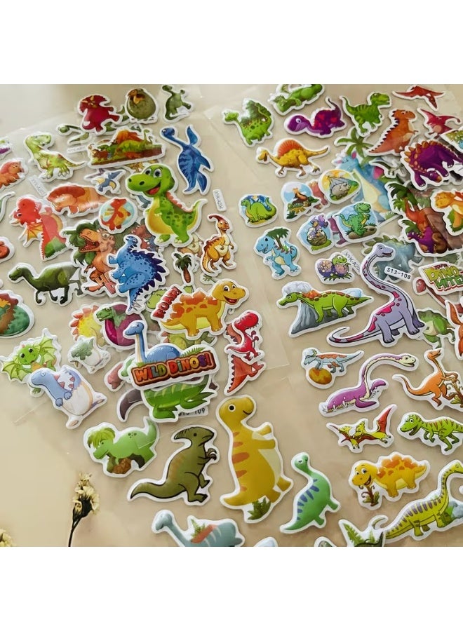 Kandid 8 Sheets Cartoon Dinosaur Stickers – T-Rex, Pterodactyl & Triceratops Decals for Luggage & Skateboards (Dinosaur) - Image 4