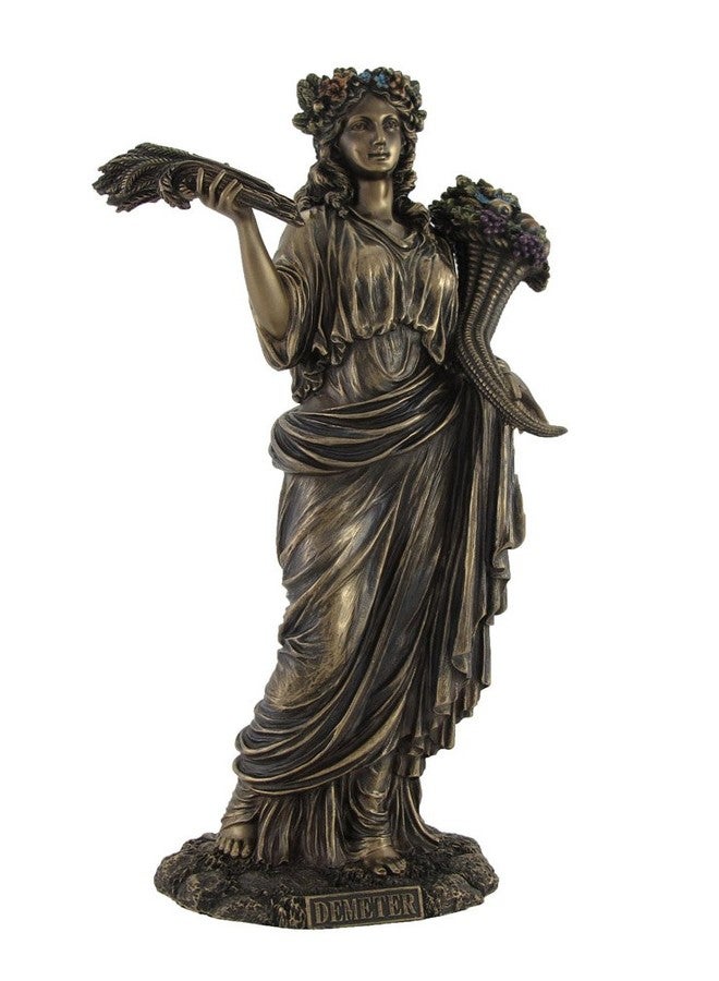 Veronese Design 12 Inch Demeter Greek Goddess of The Harvest Cold Cast Resin Bronze Finished Statue Symbolic Homage to The Cycle of Life and Abundance - Image 1