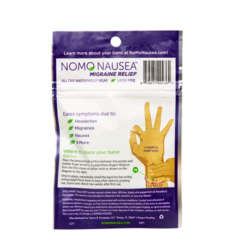 NoMo Nausea NoMo Migraine Band Instant Migraine Headache and Tension Relief with Peppermint Essential Oils and Acupressure Drug Free Aid for Pounding Headache and Migraine Relief - Image 5