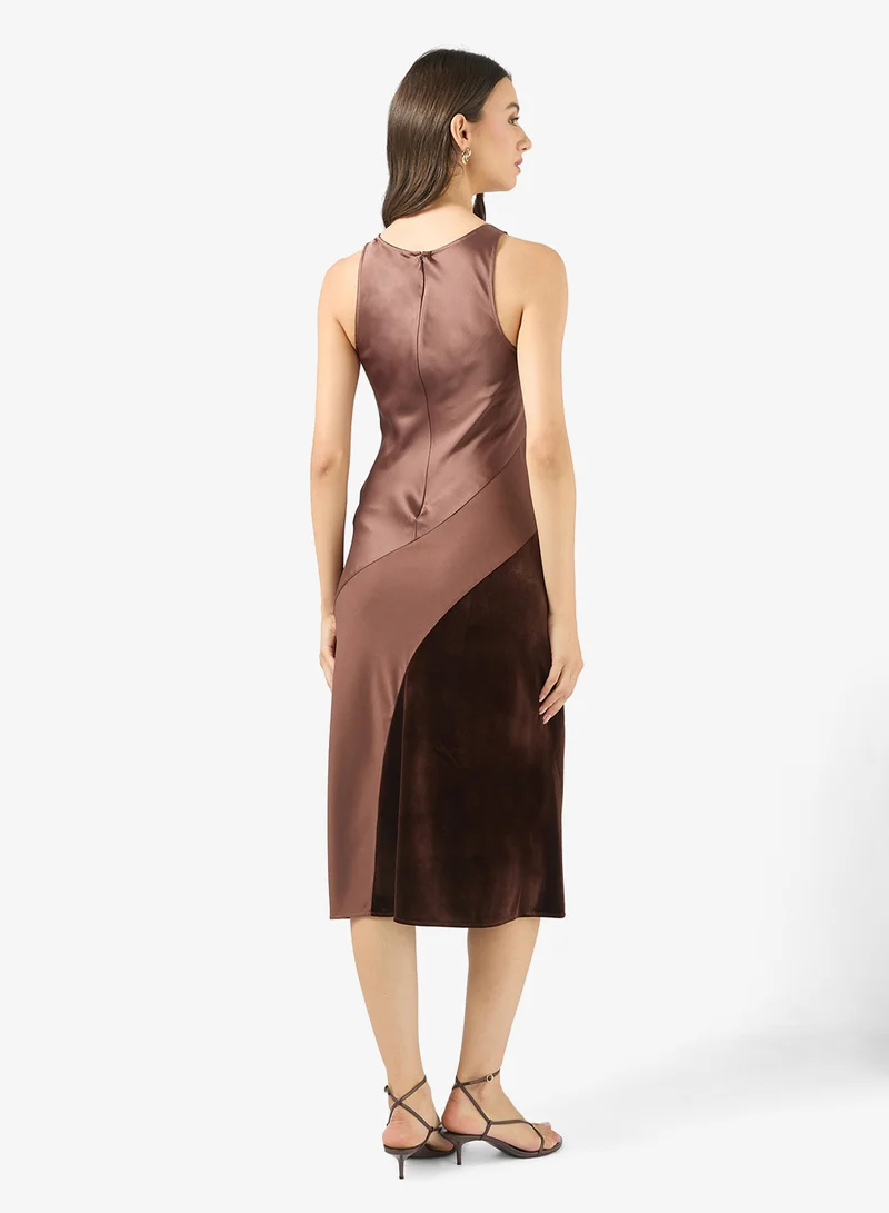 VERO MODA AWMARIAH O-NECK CALF maxi DRESS