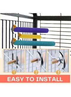 Sage Square Perch Combo Of 4, 8 & 10 Inches Natural Wood Rough Sand Perches | Exercise, Grinding Nail, Playstand, Training, Cage Accessories |Finches, Parrot, Budgies, Cockatiels (Pack Of 3)  - Image 5