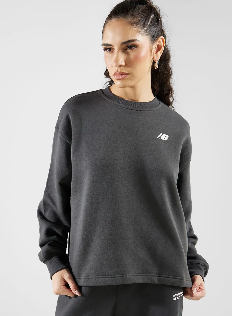 New Balance Linear Heritage Brushed Back Fleece Sweatshirt