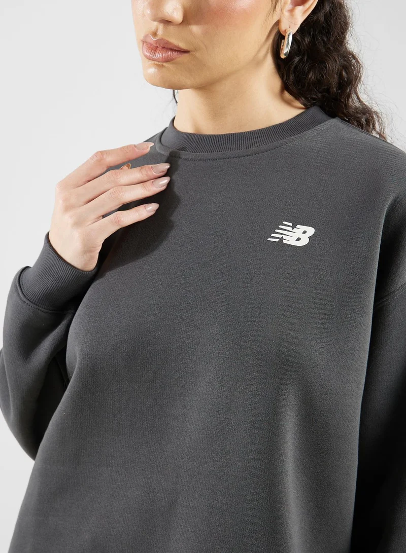 New Balance Linear Heritage Brushed Back Fleece Sweatshirt