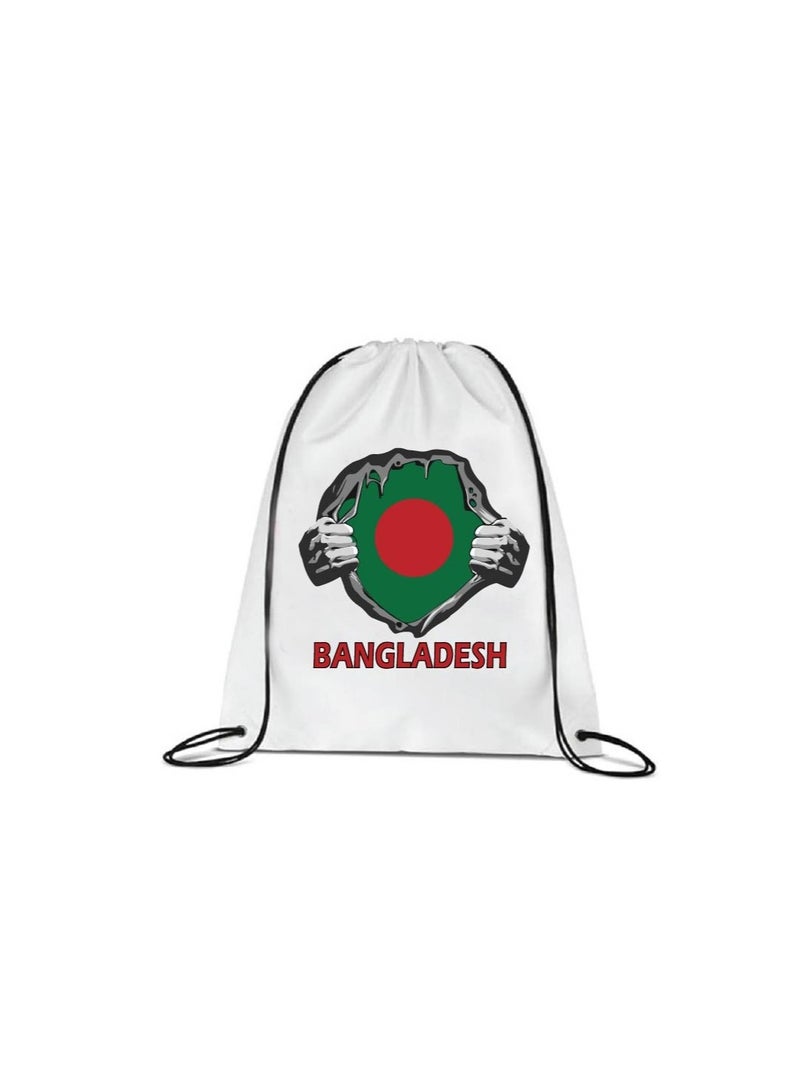 PRINTSHOP4ME Bangladesh Cricket Sports Fans Set - Pack of 3 Combo - Cap, Drawstring Bag, and Hand Flag - Ideal for Matches, Events, and Everyday Use - Perfect for Sports Fans - Image 3