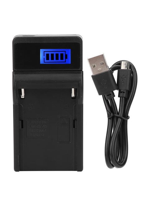 LCD Display Screen USB Camera Battery Single Charger for NP-F780 F980 F990