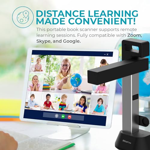 IRIScan Desk Scanner for Laptop Document Camera a4 Scanner- v6business :8MP/12MP visualizer, Library Scanner, Free PDF Editor,Portable Scanner,Book Scanner,AI Curve Flattening-Finger Hiding,Win Mac - Image 4