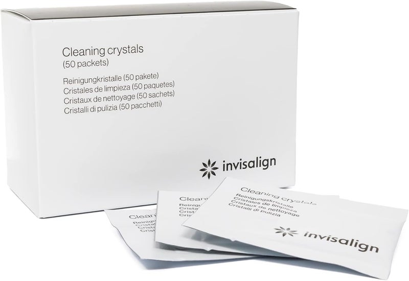 INVISALIGN بلورات تنظيف إنفزلاين للموصلات الشفافة والاحتفاظ، (50 عبوة) - Image 1