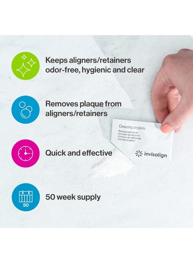 INVISALIGN بلورات تنظيف إنفزلاين للموصلات الشفافة والاحتفاظ، (50 عبوة) - Image 3
