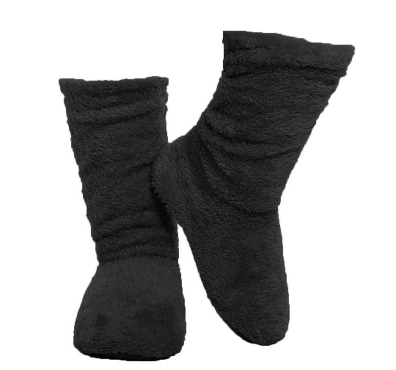 FRALOSHA Women's Slipper Sock Coral Velvet Indoor Spring-Autumn Super Soft Warm Cozy Fuzzy Lined Booties Slippers (27cm) Black - Image 5