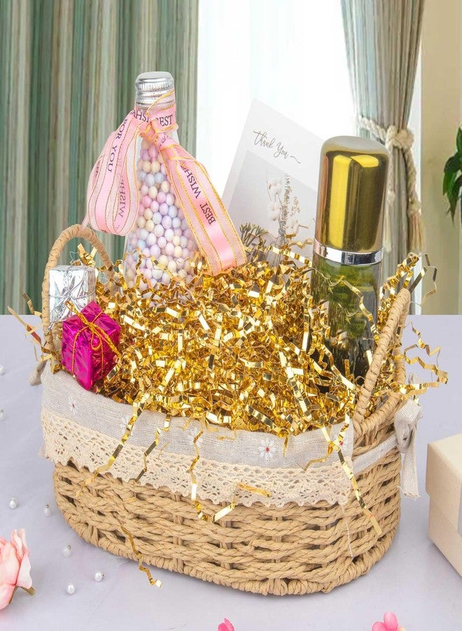 Caleihd Crinkle Cut Paper Shred Filler 1LB Shredded Paper for Gift Box Baskets Wrapping and Filling (Gold) - Image 3