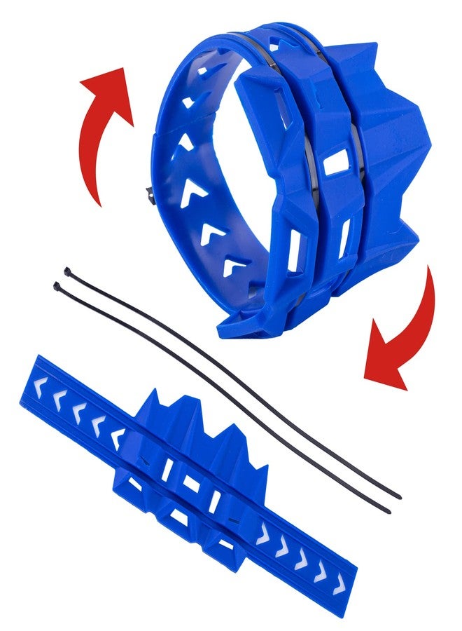PRO CAKEN Motorcycle Universal Exhaust Silencer Guard Protector Dirt Bike Compatible with Cable Ties-blue - Image 5