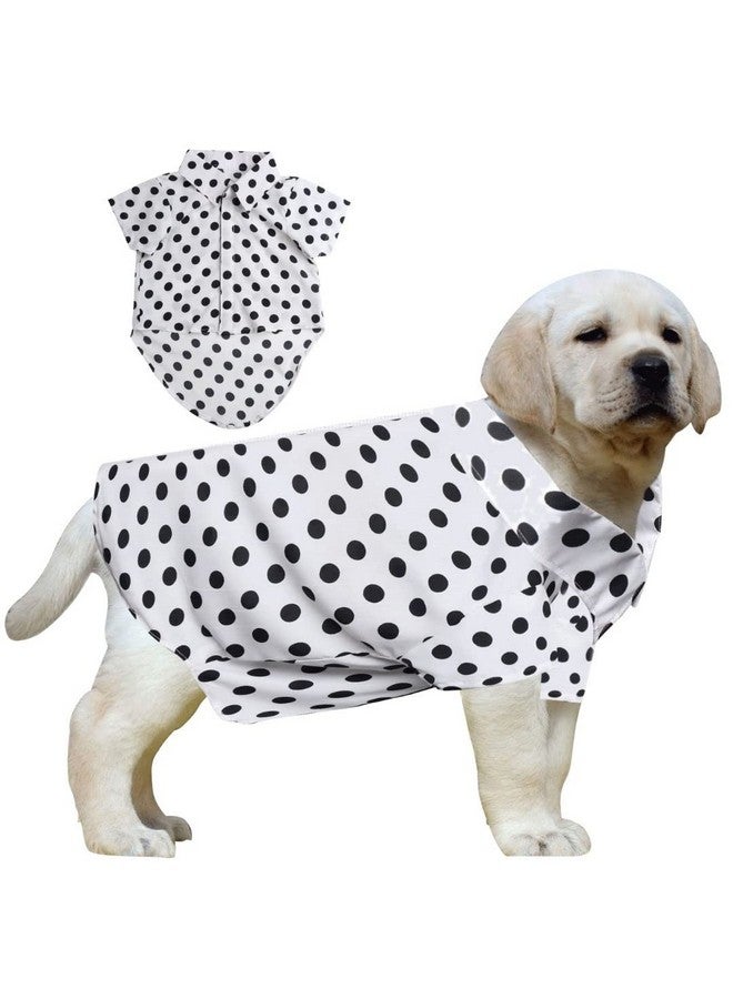 ويستيرن إرا قميص كلاب أساسي قابل للتنفس مطبوع عليه قطن، قميص فائق النعومة، قميص خفيف الوزن رقيق لطيف لحيواناتك الأليفة، ملابس كلاب مريحة للغاية (أبيض بولكا) (متوسط - 18 بوصة) - Image 1