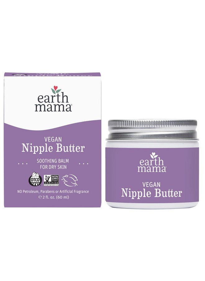 Earth Mama Vegan Nipple Butter Crueltyfree Breastfeeding Cream For Nursing Mamas Lanolinfree 2Ounce  - Image 1