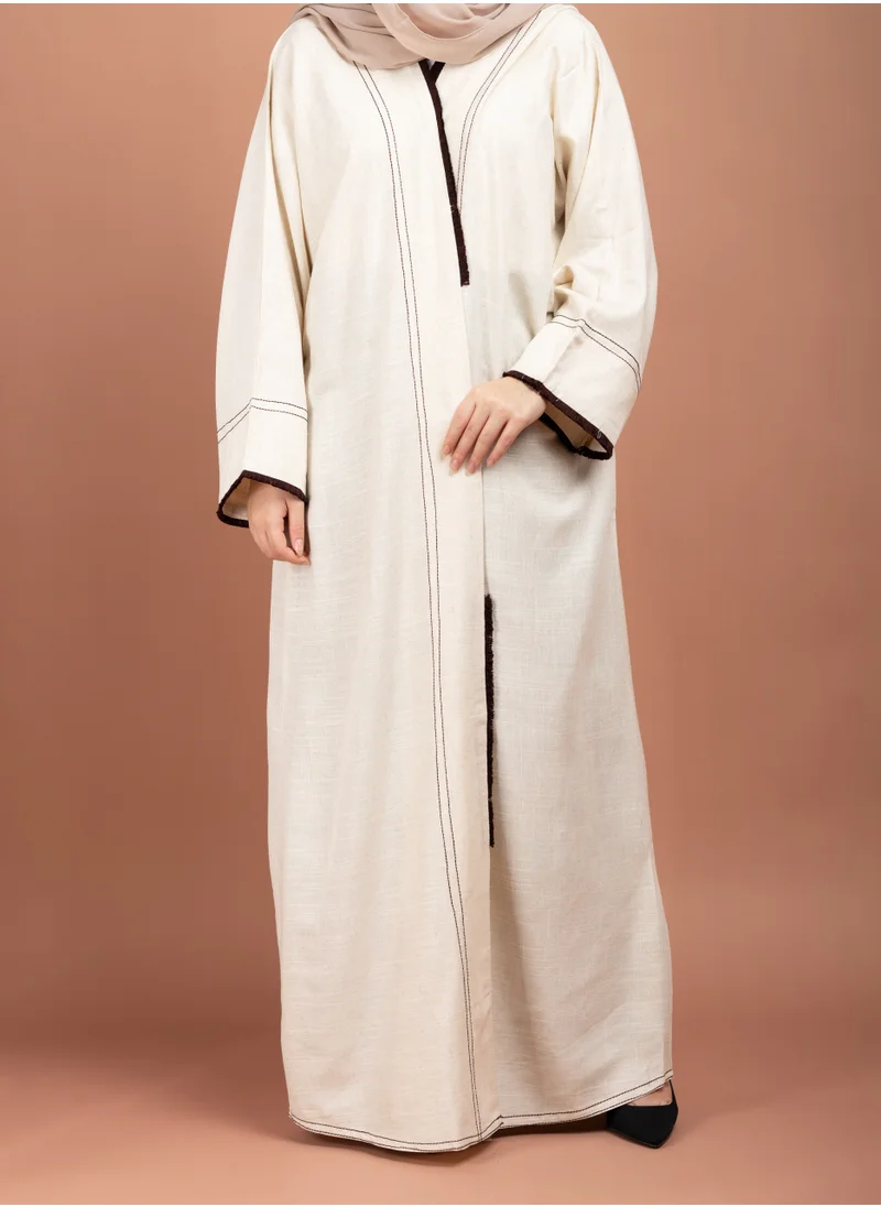 اكسا عباية اماراتية لينين كريمي AIK5058