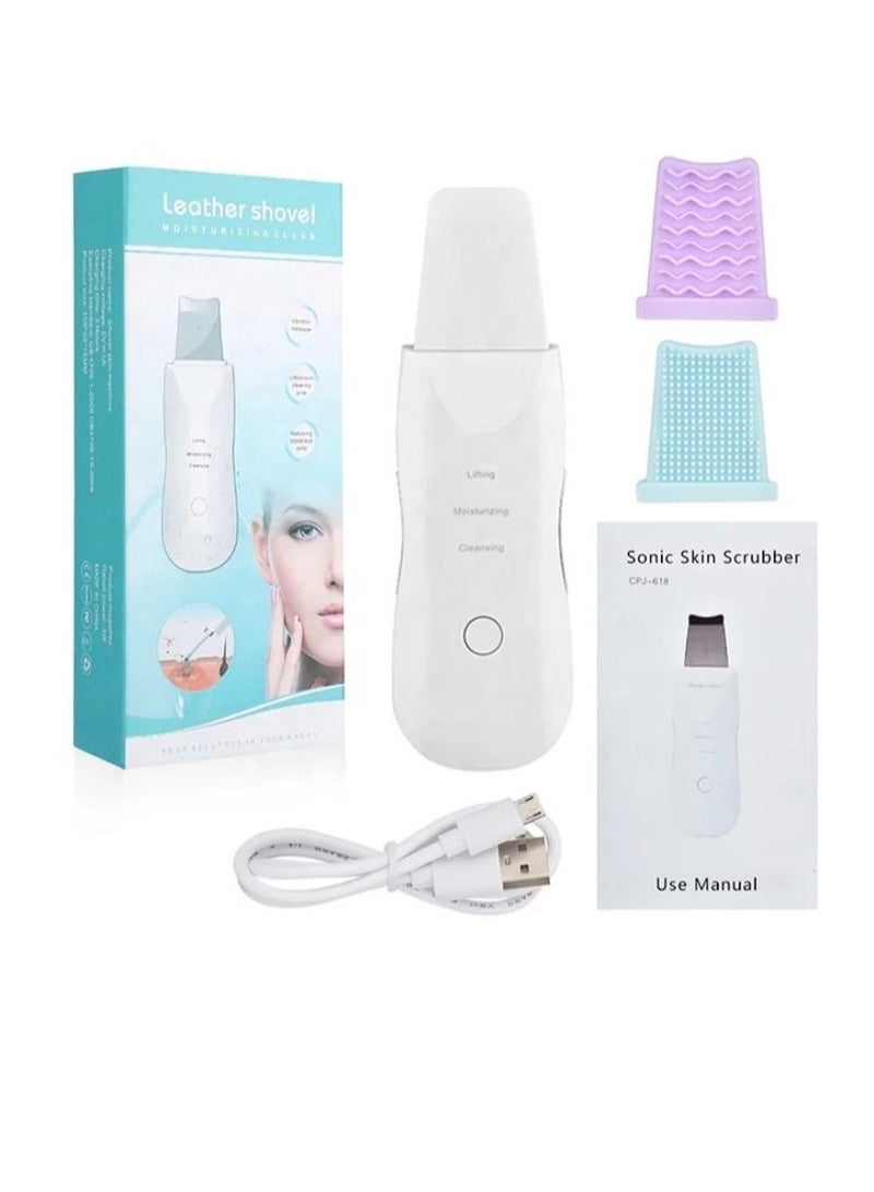 BHNS New Professional 2×6 hot and cold ionic facial steamer with gift Facial and skin scrub device for deep cleaning with vibrations, blackheads and acne removal, accumulated cosmetics and pigmented fats - Image 4
