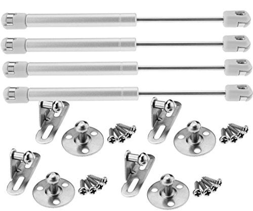 Micro Traders 4Pcs Gas Strut Lid Stay Support Kitchen Cabinet Door Hinge Open Close 50N - Image 4
