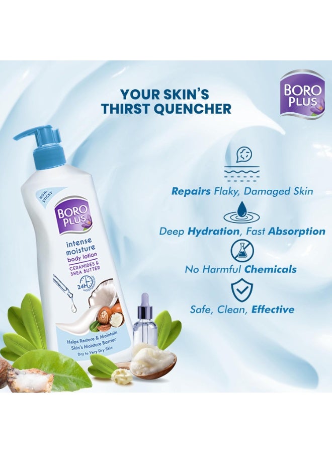 BoroPlus Intense Moisture Body Lotion | With Ceramides & Shea Butter | 24 hrs Moisturisation | For dry to very dry Skin | No Harmful Chemicals | 400ml - Image 4