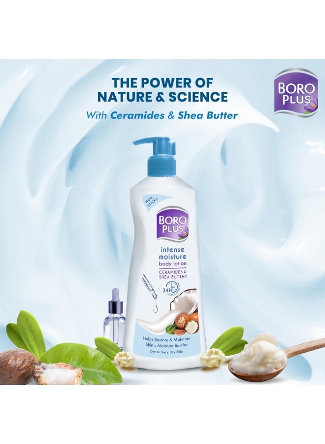 BoroPlus Intense Moisture Body Lotion | With Ceramides & Shea Butter | 24 hrs Moisturisation | For dry to very dry Skin | No Harmful Chemicals | 400ml - Image 3