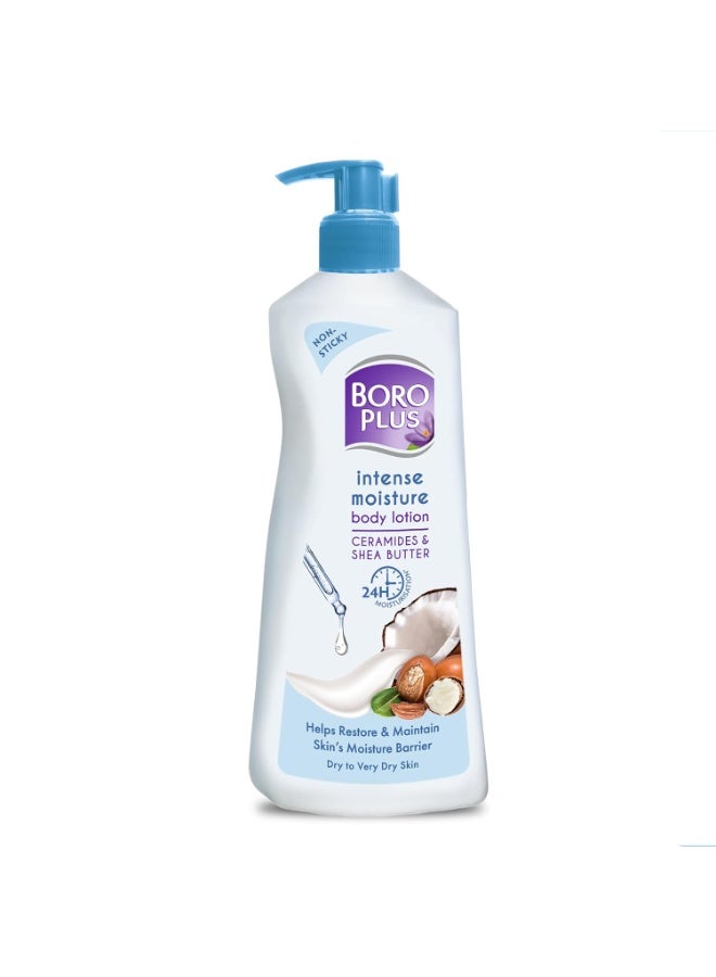 BoroPlus Intense Moisture Body Lotion | With Ceramides & Shea Butter | 24 hrs Moisturisation | For dry to very dry Skin | No Harmful Chemicals | 400ml - Image 1