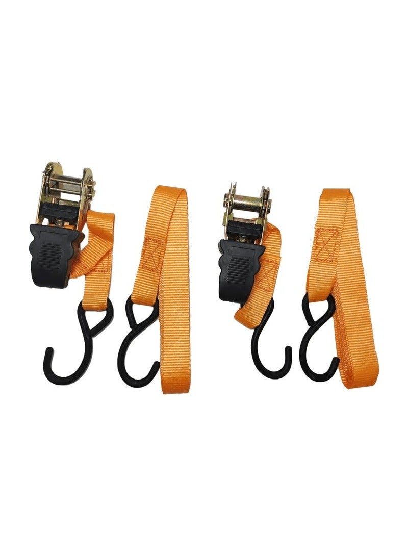 3XR 2 Pcs Ratchet Tie Down Ratchet Strap Lashing Belt 25mm X 5 Meter Working Load 400kg Breaking Strength 800kg 3XR - Image 4