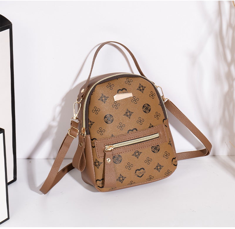 Chic Floral Student Rucksack 2023 Khaki 