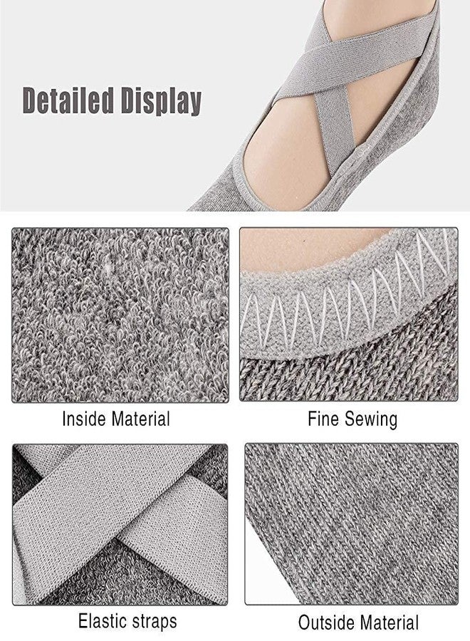 SWAMINE Yoga Socks & Colorful Yoga Socks for Women Non-Slip Grips & Straps, Ideal for Pilates, Pure Barre, Ballet, Dance, Barefoot Workout 1 pair(only) - Image 4