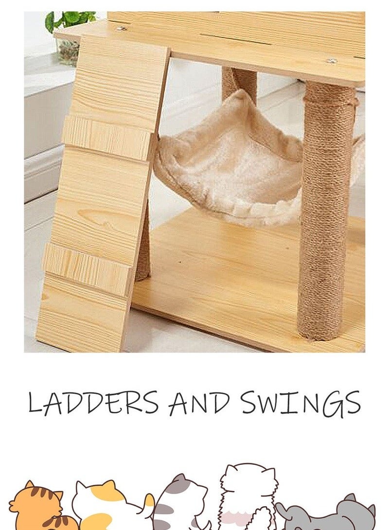 إطار تسلق القطط، عش القطط، شجرة القطط، منصة قفز القطط - Image 5