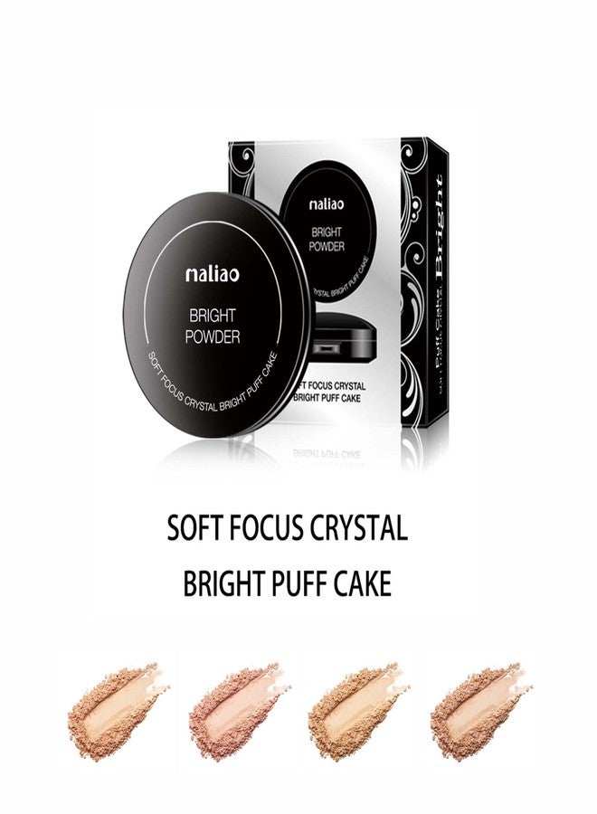 MALIAO Bright Powder Soft Focus Crystal Bright Puff Cake - Illuminate Your Beauty with a Crystal Finish (SOFT IVORY) - Image 4