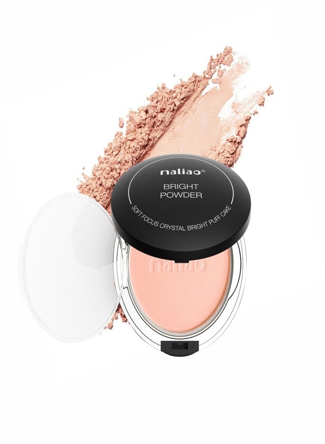 MALIAO Bright Powder Soft Focus Crystal Bright Puff Cake - Illuminate Your Beauty with a Crystal Finish (SOFT IVORY) - Image 2
