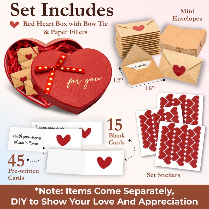 Stofinity 60 Mini Love Notes For Him Her - Cute Couple Gifts For Boyfriend Birthday Gift Ideas  Christmas Gifts For Girlfriend Long Distance  Lunch Notes For Husband  Romantic Valentines Day Gift - Image 2