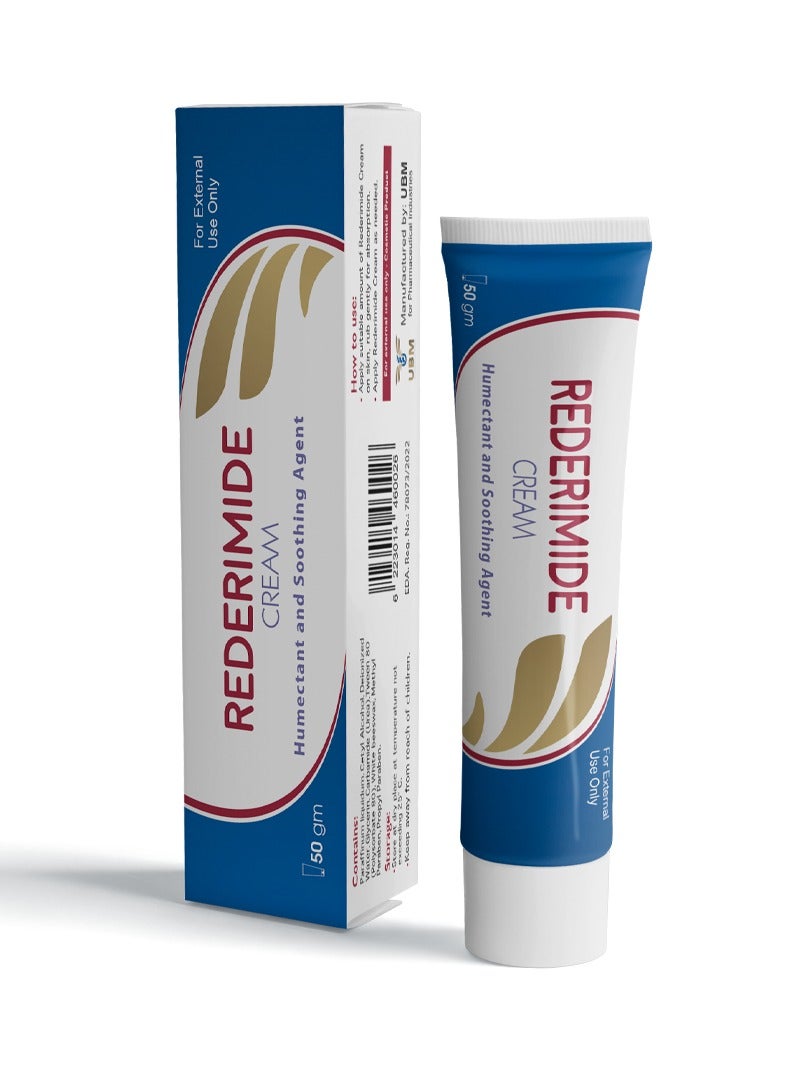 UBM Rederimide Cream 10% Urea - For Cracked Heels, Dry Knees, Strawberry Skin, Exfoliation, Toning & Excessive Dryness. - Image 1