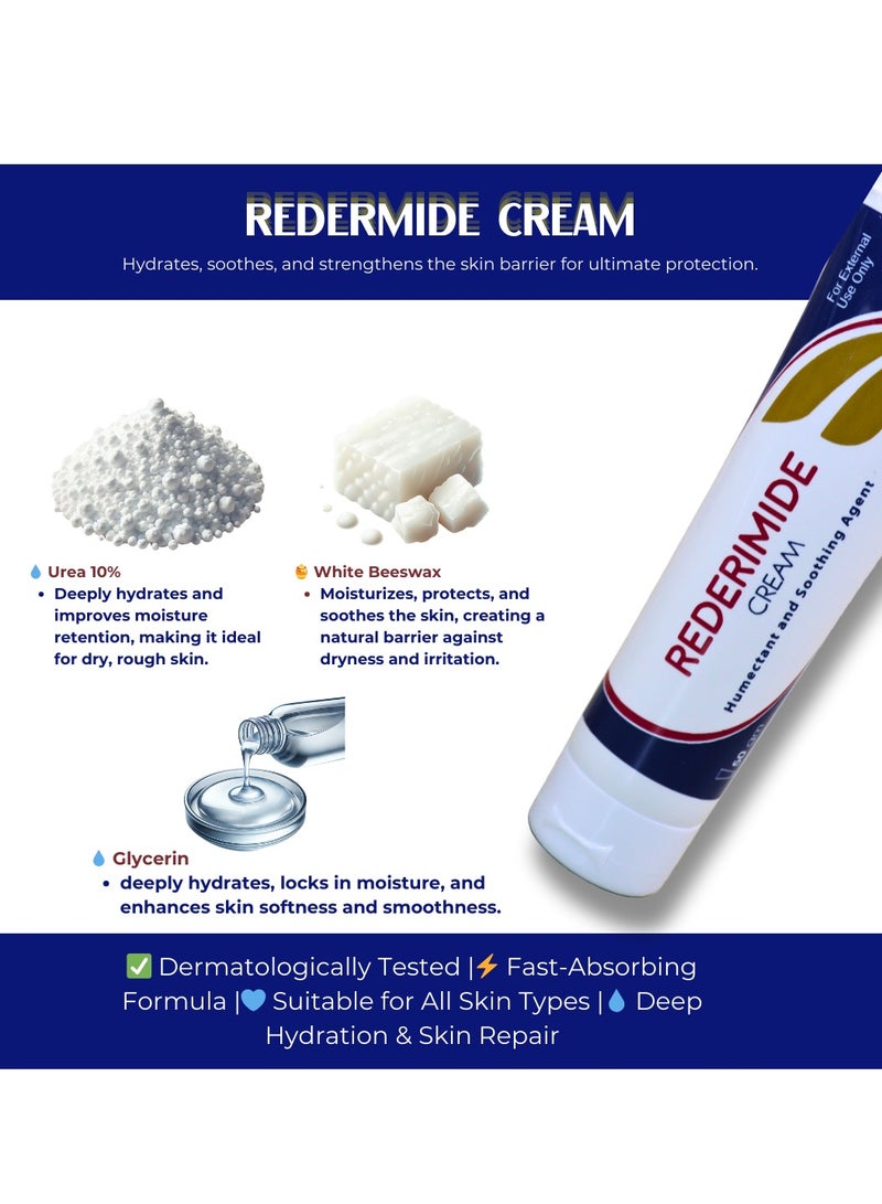 UBM Rederimide Cream 10% Urea - For Cracked Heels, Dry Knees, Strawberry Skin, Exfoliation, Toning & Excessive Dryness. - Image 4