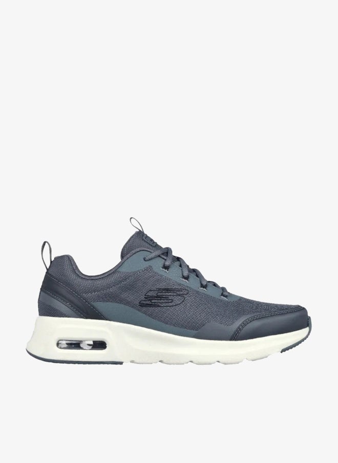 Skechers SKECH-AIR Court Men's Silver Lace-Up Shoes - Image 1