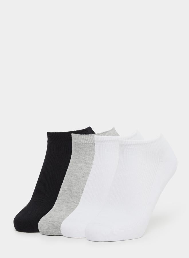 Styli Pack of 4 - Plain Ribbed Socks - Image 1