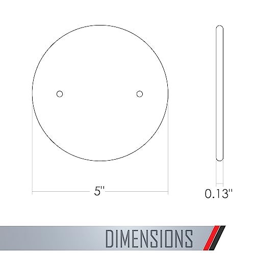 TayMac LPB3325 Flat Blank 5-Inch Round Standard Metallic Wallplate, White - Image 3