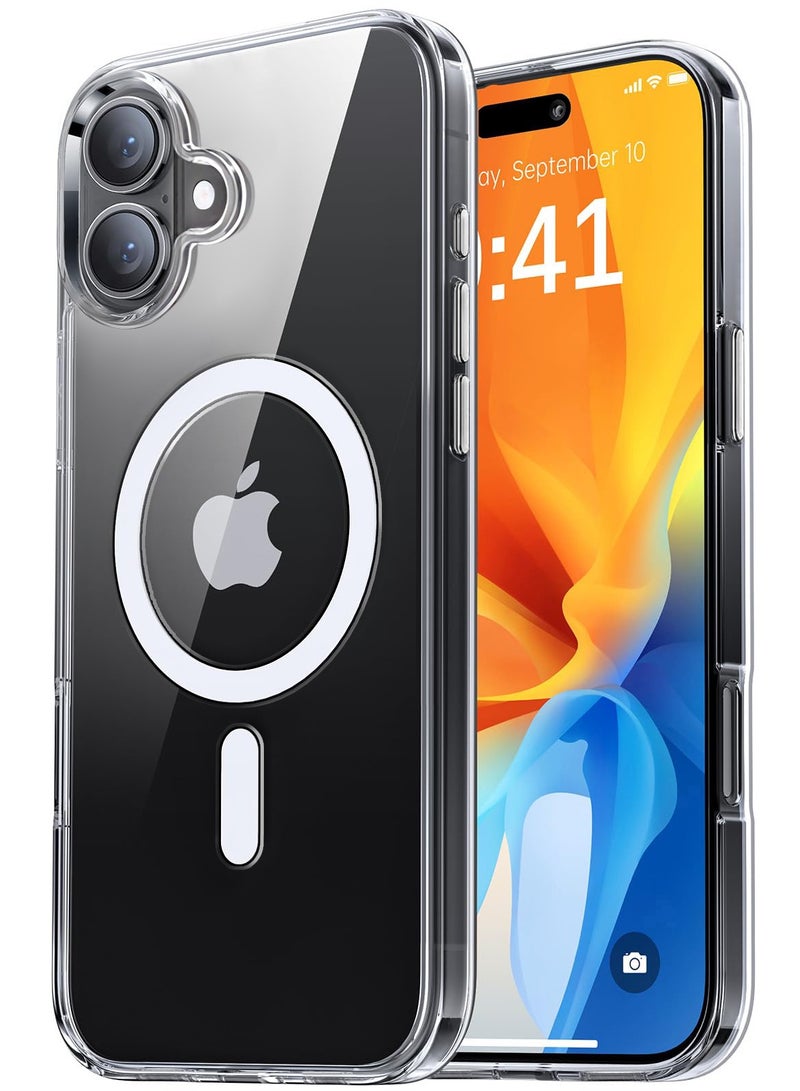 Eligo iPhone 16 Plus Magnetic Case, Compatible with MagSafe,【Anti-Yellowing】Crystal Clear Shockproof Protection Back Cover, Ultra Slim Strong Magnet Phone Shell Case for Apple 16 Plus (2024)  - Image 1