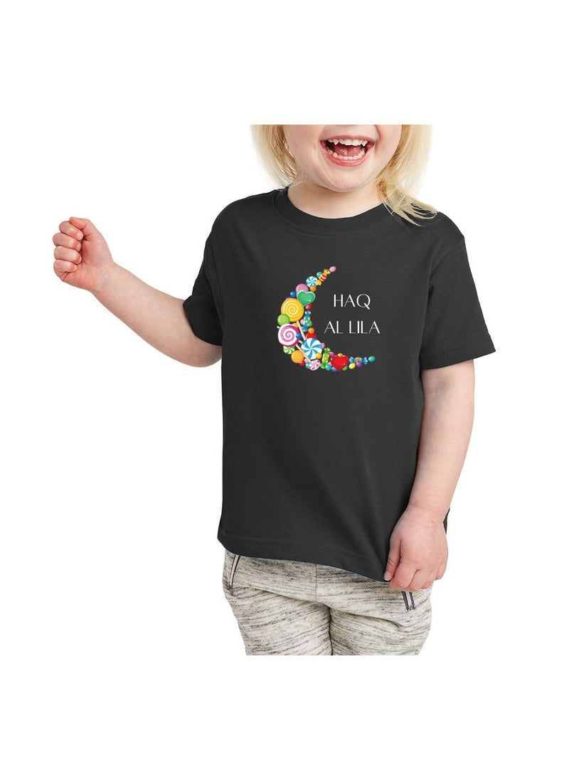 PRINTSHOP4ME Haq Al Laila Kids Unisex Tshirt-Round Neck Tshirt For Boys And Girls|Cotton Fabric Tshirt|Ramadan Festival Tshirt|Half Sleeve Tshirt  - Image 2